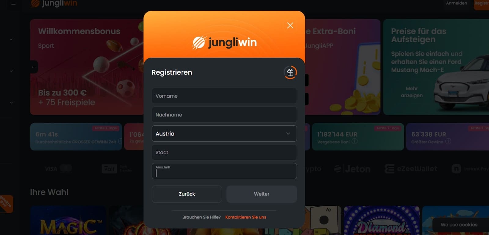 Registrierung in einem Live-Casino in Österreich 2