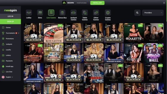 NeoSpin Casino - Live