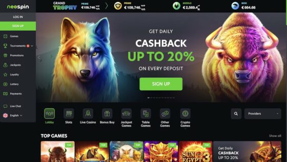 NeoSpin Casino - Startseite