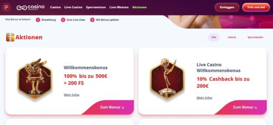 Casino Infinity Bonus