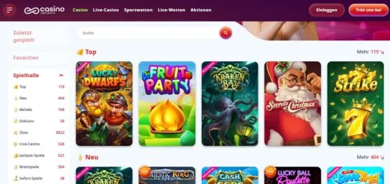 Infinity Casino-Spielautomaten