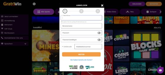 Gratowin Anmeldung