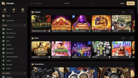 Offizielle Website von Fairspin Casino