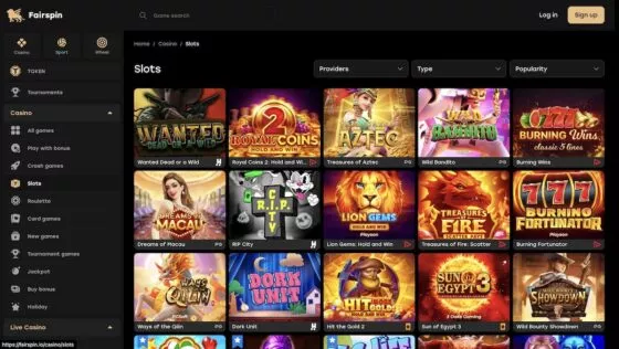 Fairspin Casino-Spielautomaten