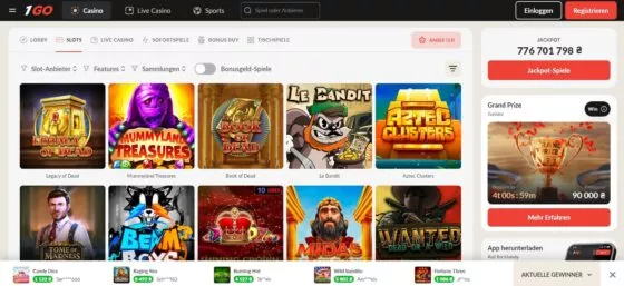 1Go Casino-Spielautomaten