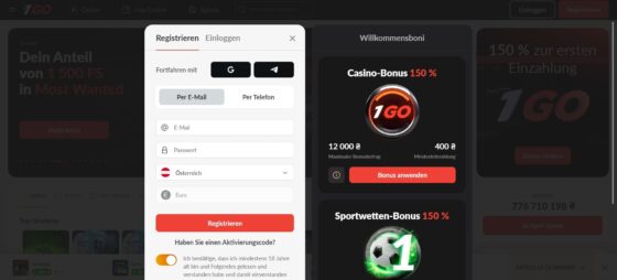 1Go Anmeldung
