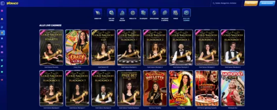 Wonaco Live-Casino