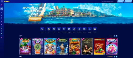 Offizielle Website von Wonaco Casino