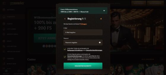 Crownplay Anmeldung