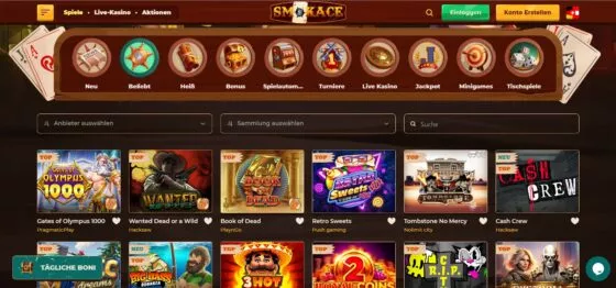 Smokace Casino-Spielautomaten