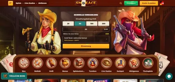 Offizielle Website von Smokace Casino