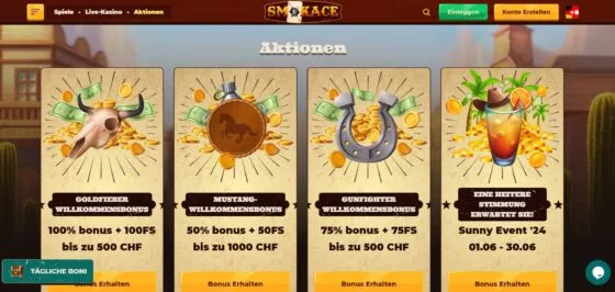 Smokace Casino-Aktionen
