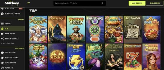 Top-Spiele von Sportuna Casino