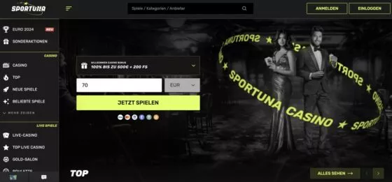 Offizielle Website von Sportuna Casino