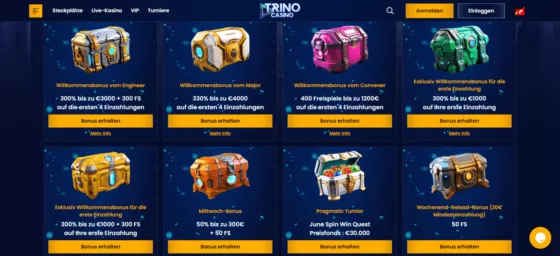 Trino Casino-Aktionen