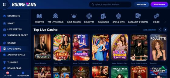 Boomerang-bet :Live Casino