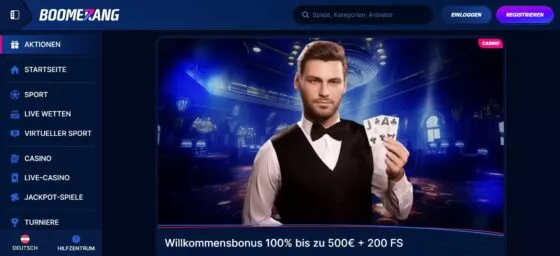 Boomerang Casino-Willkommensbonus