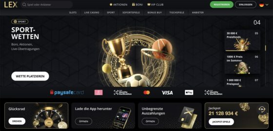 Lex Casino Hauptseite