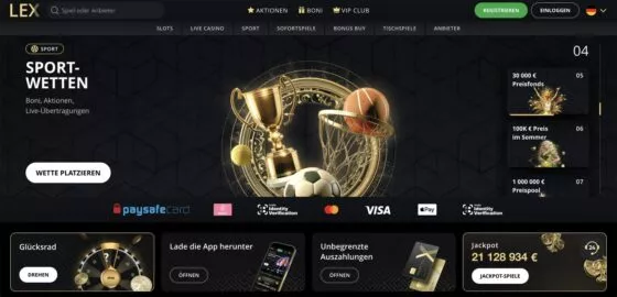 Offizielle Website von Lex Casino