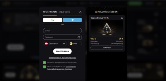 Lex Casino Registrierung