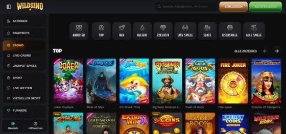 Wildsino Casino-Spielautomaten