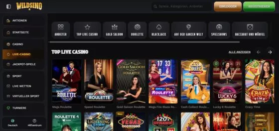 Wildsino Live-Casino