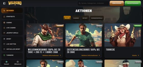 Wildsino werbeaktionen