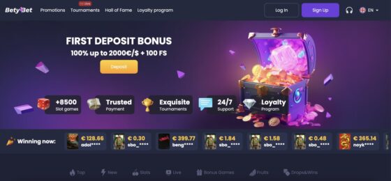 BetyBet-Hauptseite