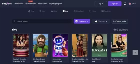 BetyBet Live-Casino