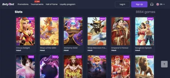 BetyBet Casino-Spielautomaten