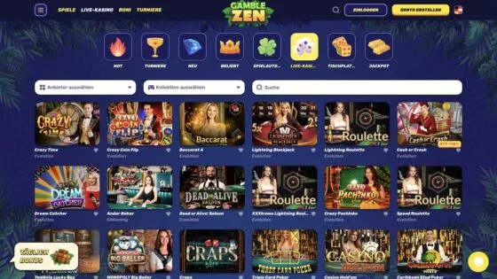 Gamblezen Live-Casino