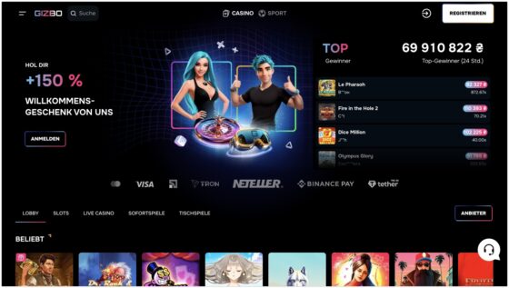 Gizbo Hauptseite