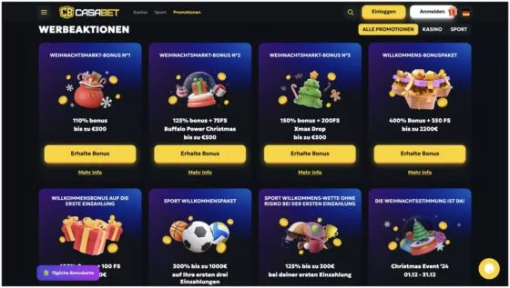Casabet Casino-Aktionen
