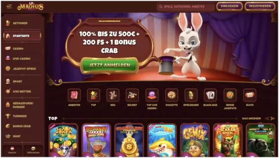 Offizielle Website von Magius Casino