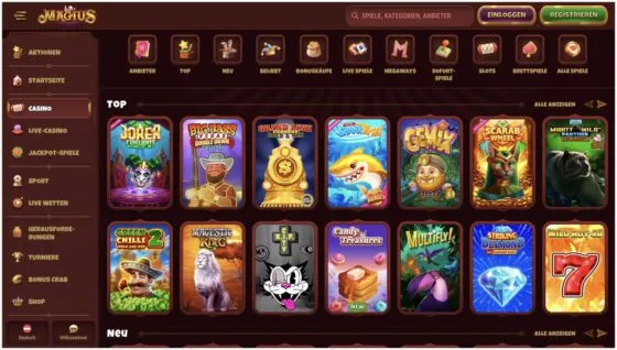 Magius Casino-Spielautomaten