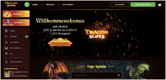 Offizielle Website von DragonSlots Casino