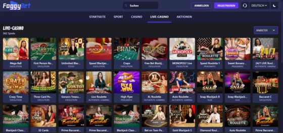 FoggyBet Live-Casino