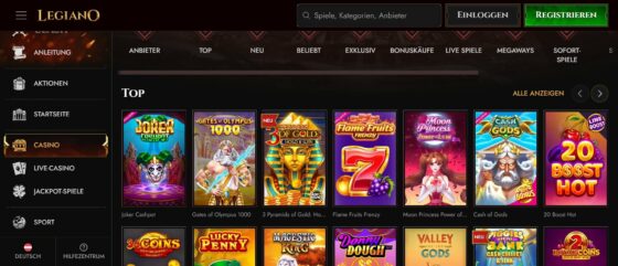 Legiano Casino Spielautomaten
