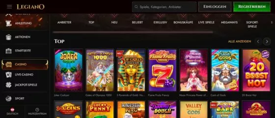 Legiano Casino-Spielautomaten