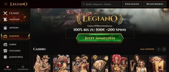 Offizielle Website von Legiano Casino