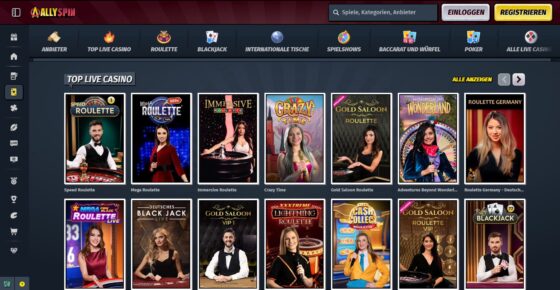 AllySpin live kasino