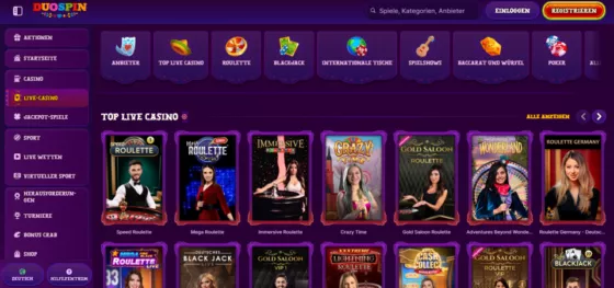 DuoSpin Live-Casino