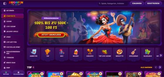 Offizielle Website von DuoSpin Casino