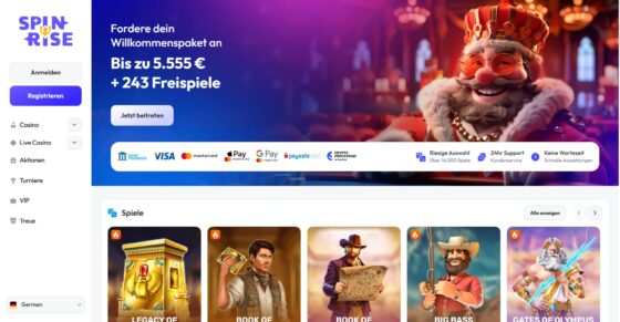 SpinRise hauptseite