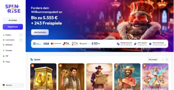 Offizielle Website von SpinRise Casino