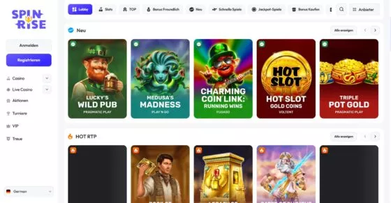 SpinRise Casino-Spielautomaten