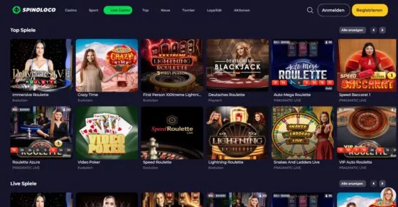 Spinoloco Live-Casino
