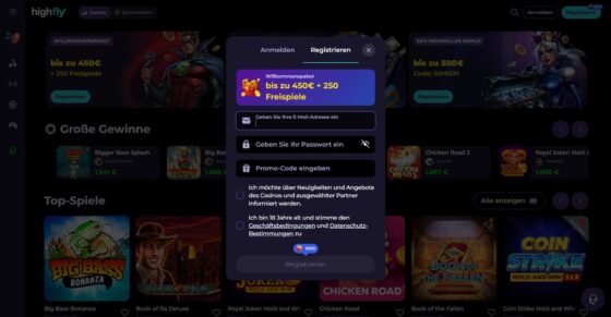Highflybet anmeldung