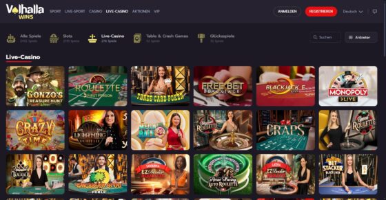 Valhalla Wins Live-Casino