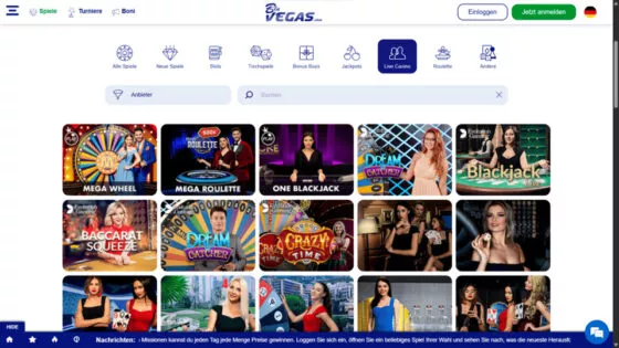 BluVegas Live-Casino